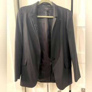 COS black single button blazer size 4